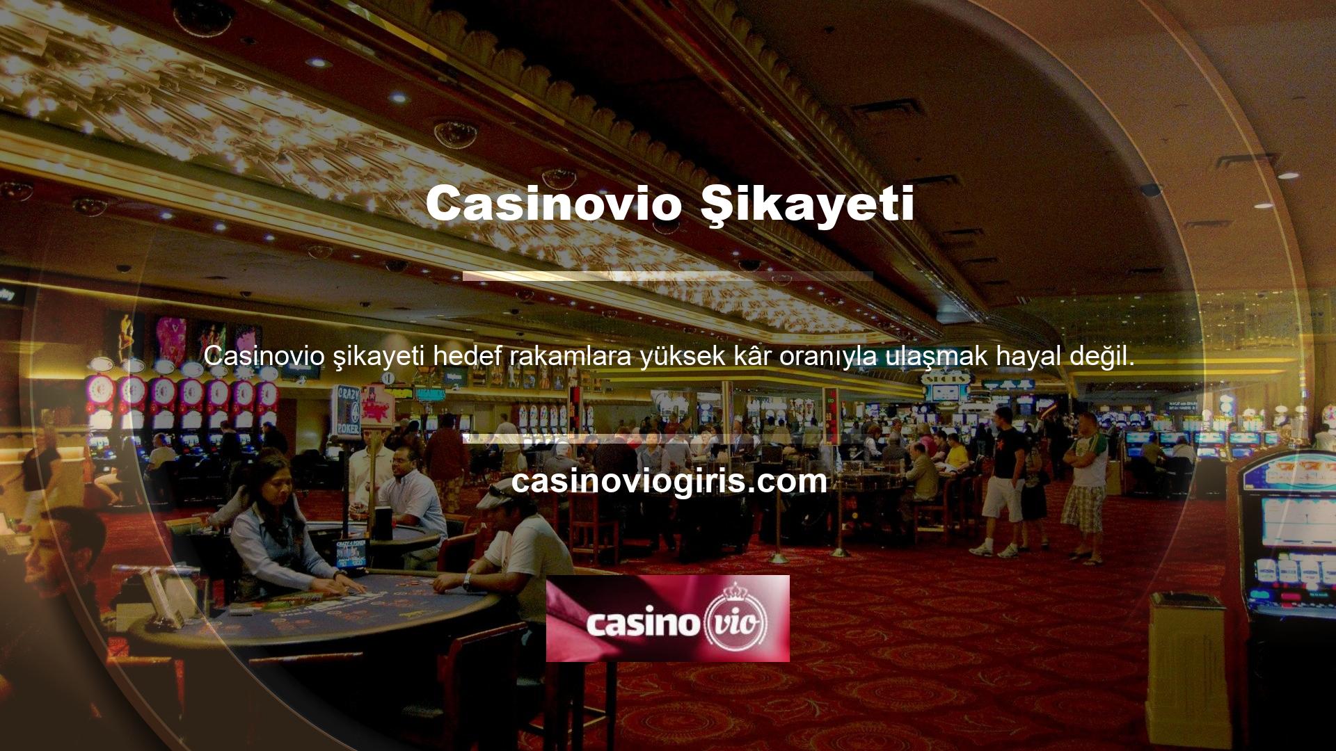 Casinovio hiçbir şikayeti kabul etmeyen sitelerden biridir ve saygın hiçbir web sitesinde zengin oyun içeriği ve tatmin edici teklifler bulamazsınız